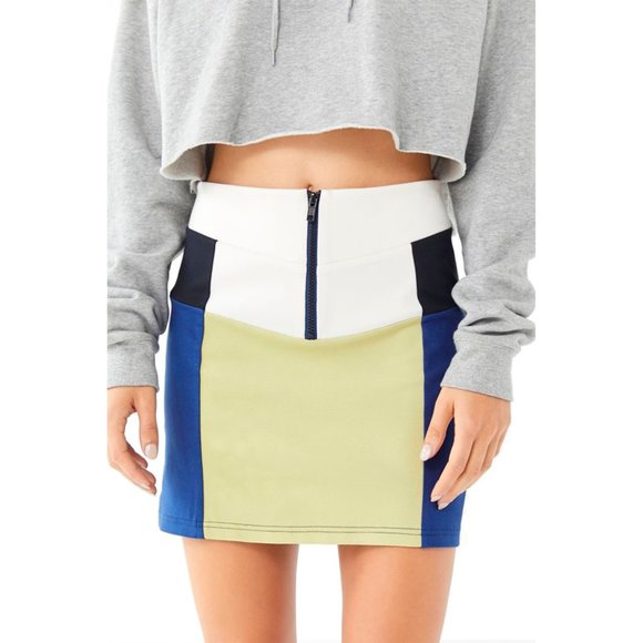 NWOT UO Vida Colorblock Mini Skirt - Picture 2 of 7